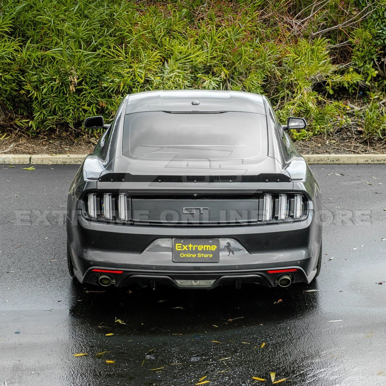 Ford Mustang S550 EOS Performance Track Style Smoke Carbon Wickerbill Spoiler Flap Insert 2015-2023