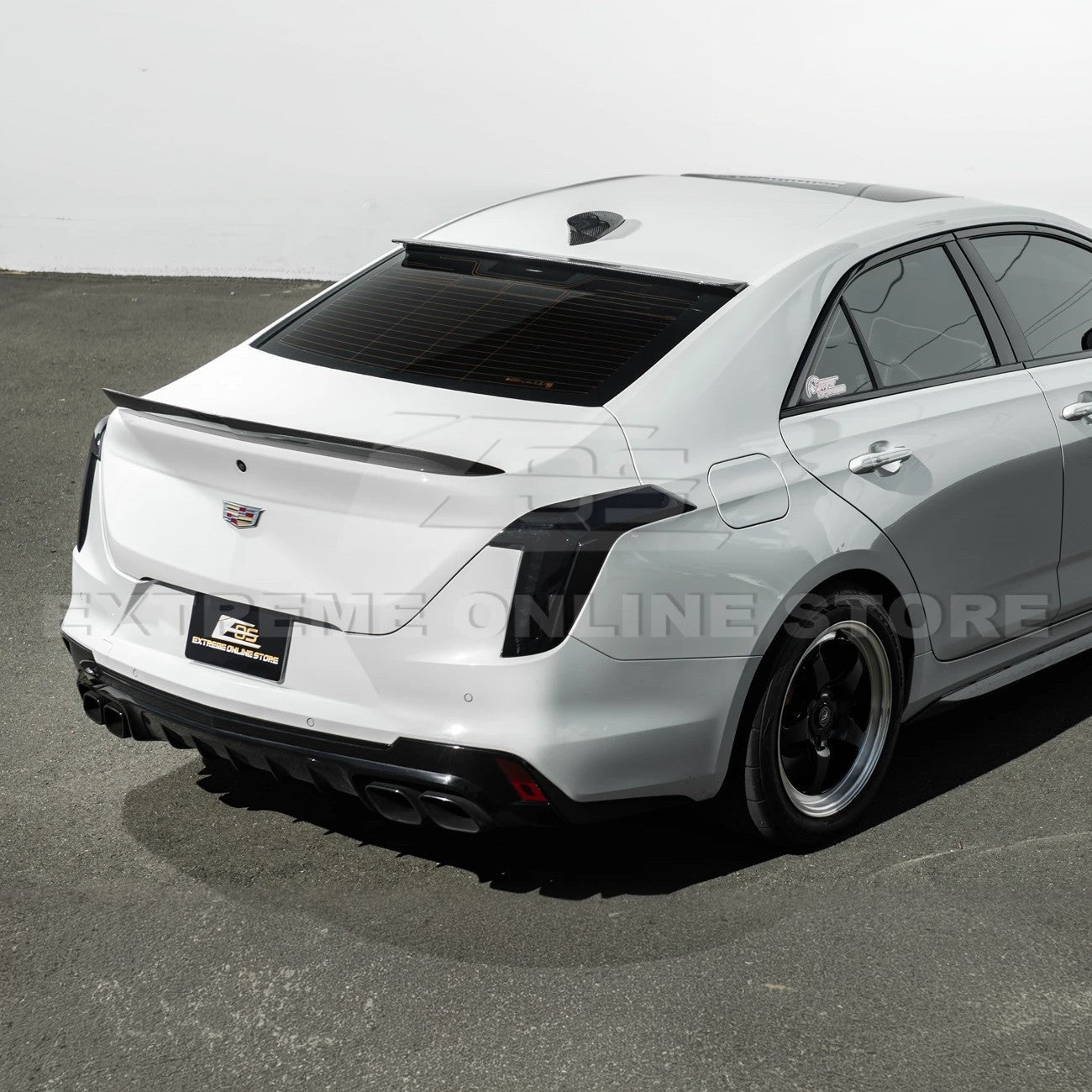 Cadillac CT4 / CT4-V Carbon Fiber Rear Roof Window Spoiler 2020-Up