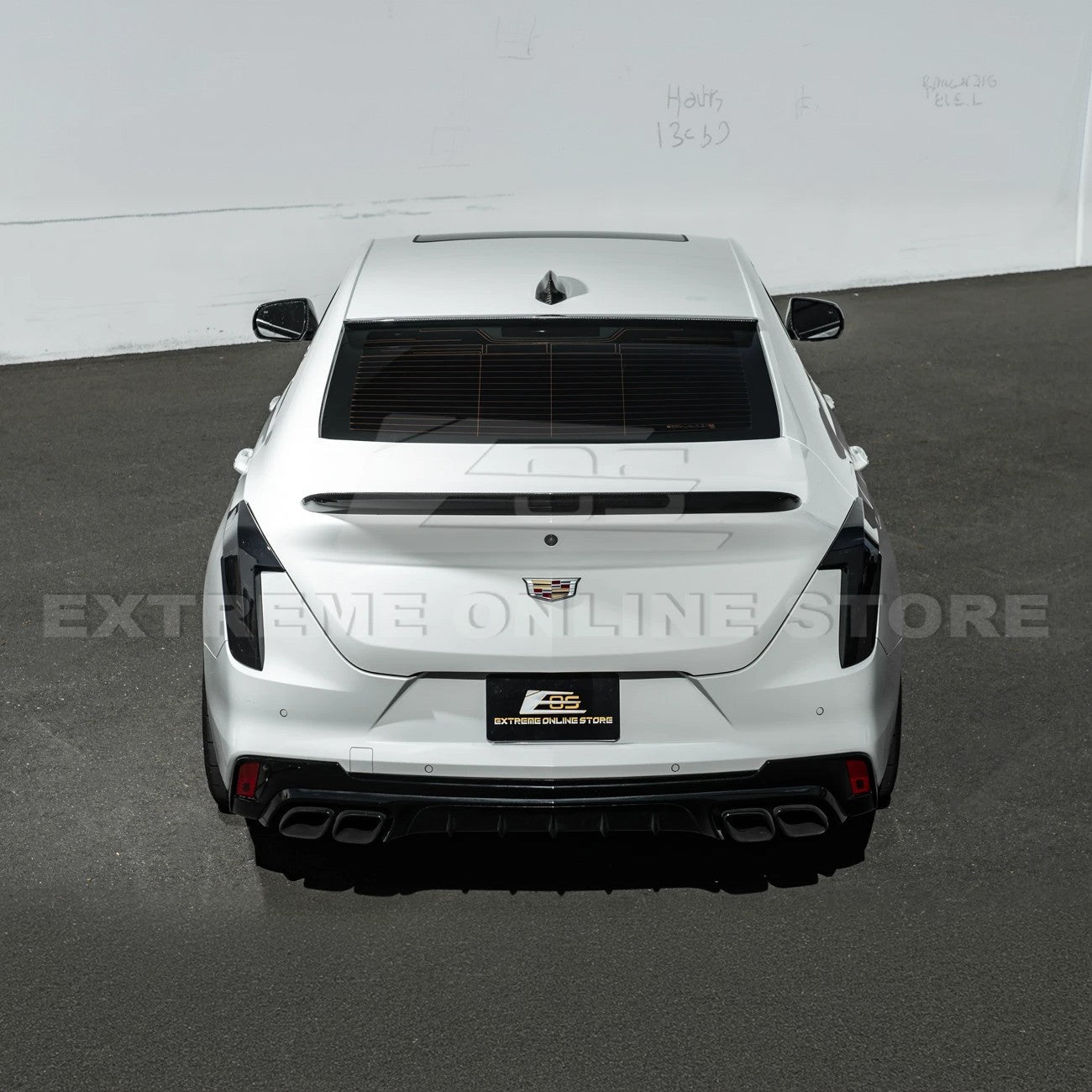 Cadillac CT4 / CT4-V Carbon Fiber Rear Roof Window Spoiler 2020-Up