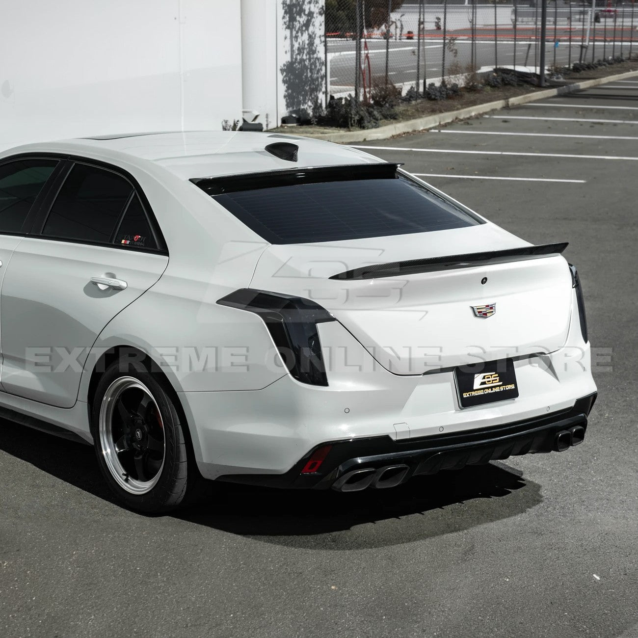 Cadillac CT4 / CT4-V Carbon Fiber Rear Roof Window Spoiler 2020-Up