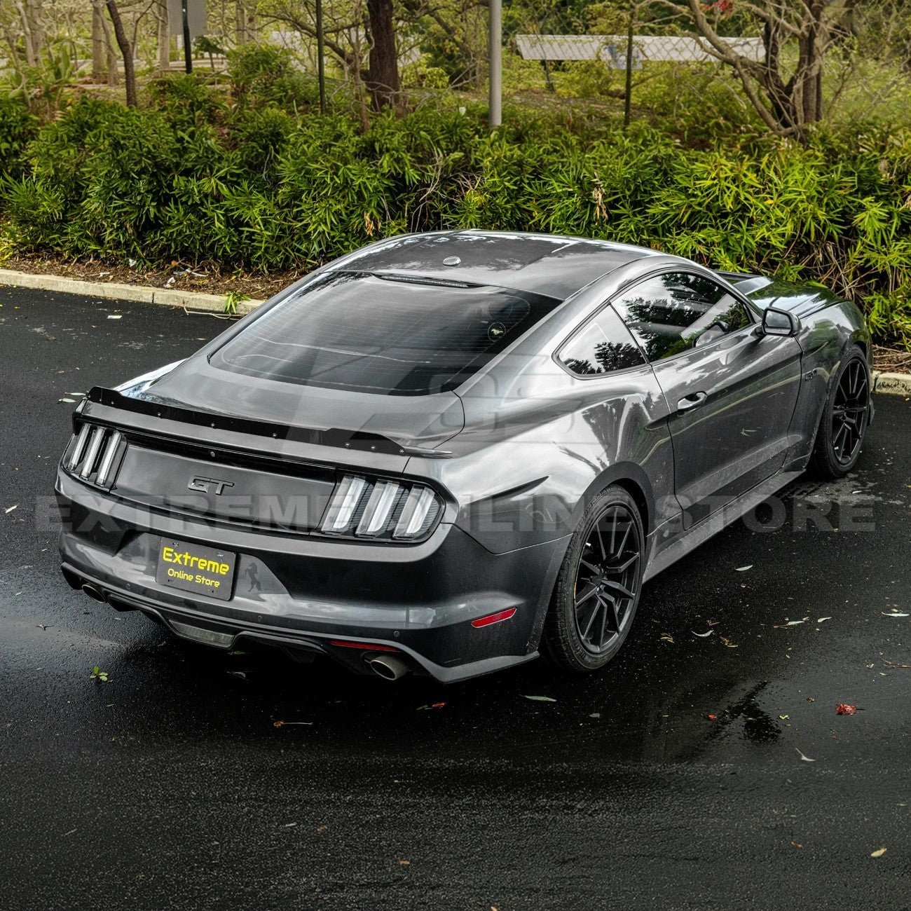 Ford Mustang S550 EOS Performance Track Style Smoke Carbon Wickerbill Spoiler Flap Insert 2015-2023