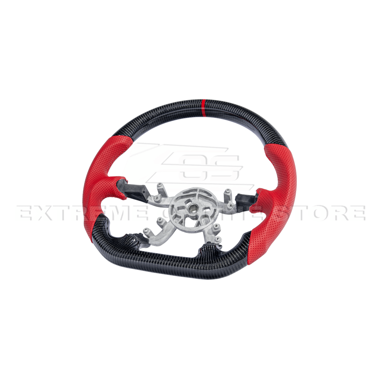 Chevrolet Corvette C5 Carbon Fiber Steering Wheel Red Perforated Leather Stripe 1997-2004