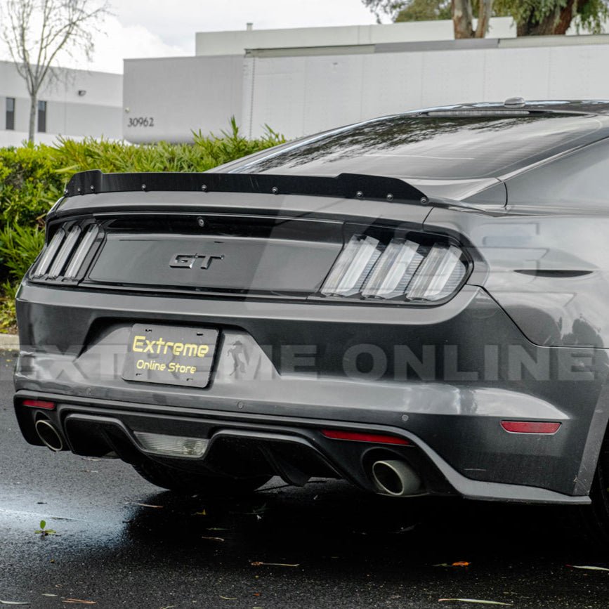 Ford Mustang S550 EOS Performance Track Style Smoke Carbon Wickerbill Spoiler Flap Insert 2015-2023
