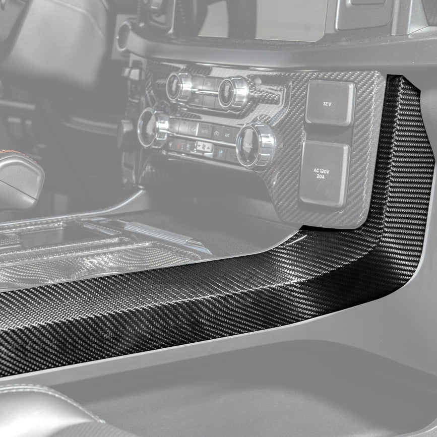 Ford F-150 Factory Style Dry Carbon Fiber Center Console Side Panel Trim Cover 2021-Up