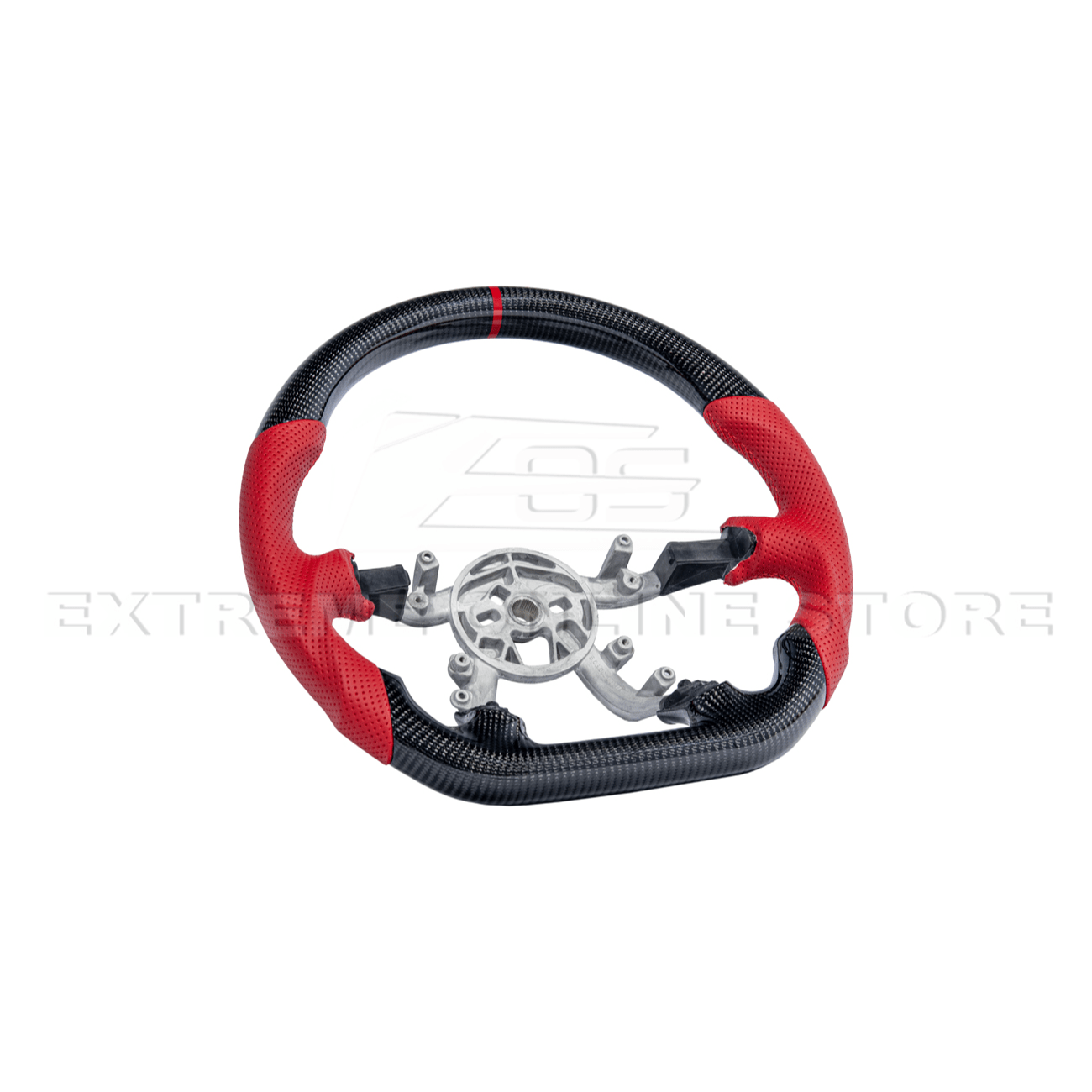 Chevrolet Corvette C5 Carbon Fiber Steering Wheel Red Perforated Leather Stripe 1997-2004