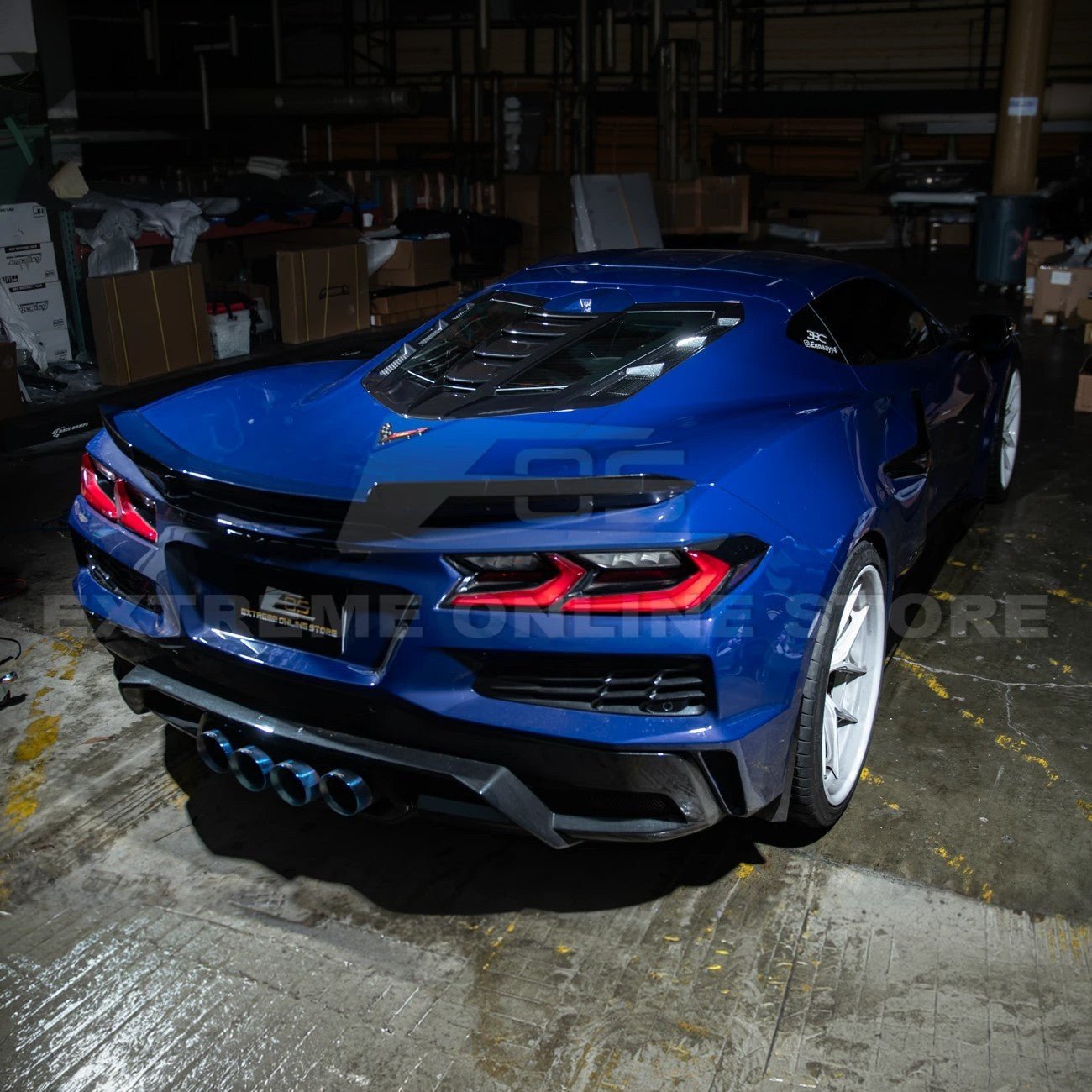 Corvette C8 ZR1 Style Carbon Flash Rear Window Louver Vent Cover 2020-Up