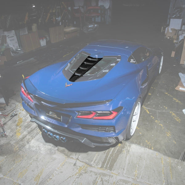 Corvette C8 ZR1 Style Carbon Flash Rear Window Louver Cover