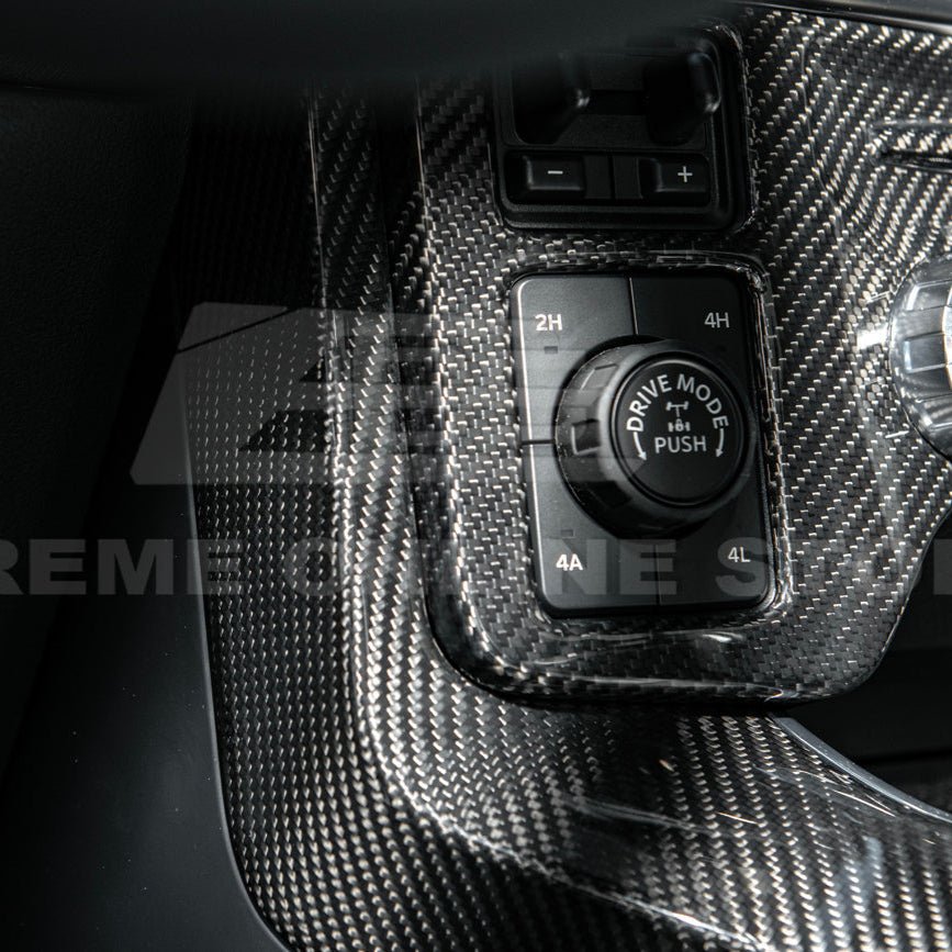Ford F-150 Factory Style Dry Carbon Fiber Center Console Side Panel Trim Cover 2021-Up