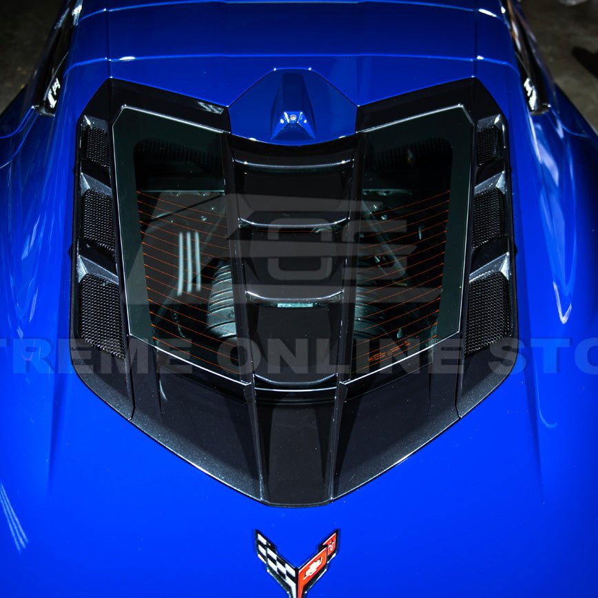 Corvette C8 ZR1 Style Carbon Flash Rear Window Louver Vent Cover 2020-Up