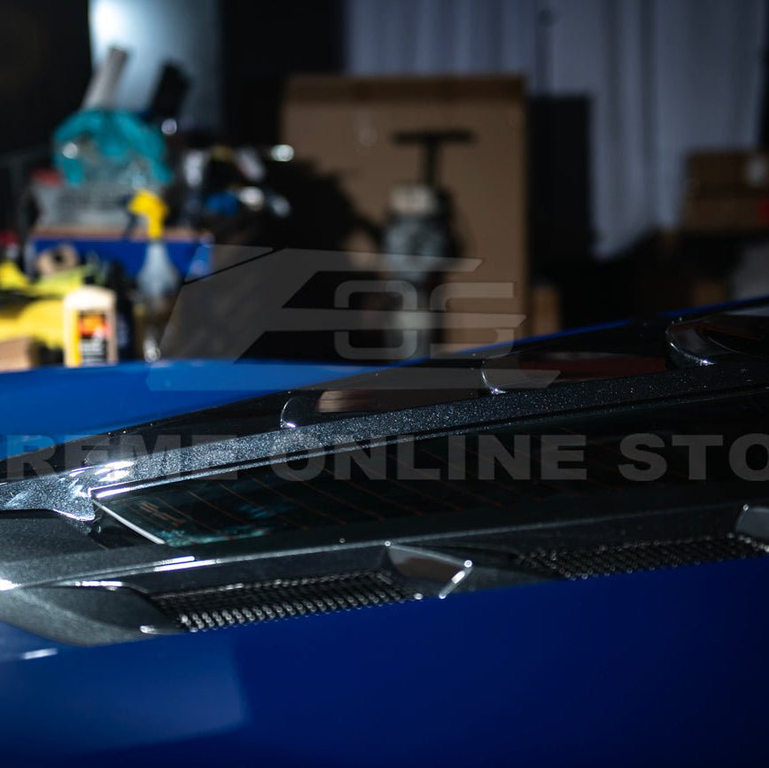 Corvette C8 ZR1 Style Carbon Flash Rear Window Louver Vent Cover 2020-Up