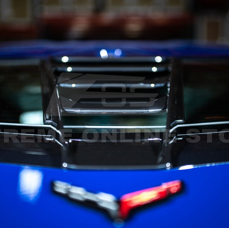 Corvette C8 ZR1 Style Carbon Flash Rear Window Louver Vent Cover 2020-Up