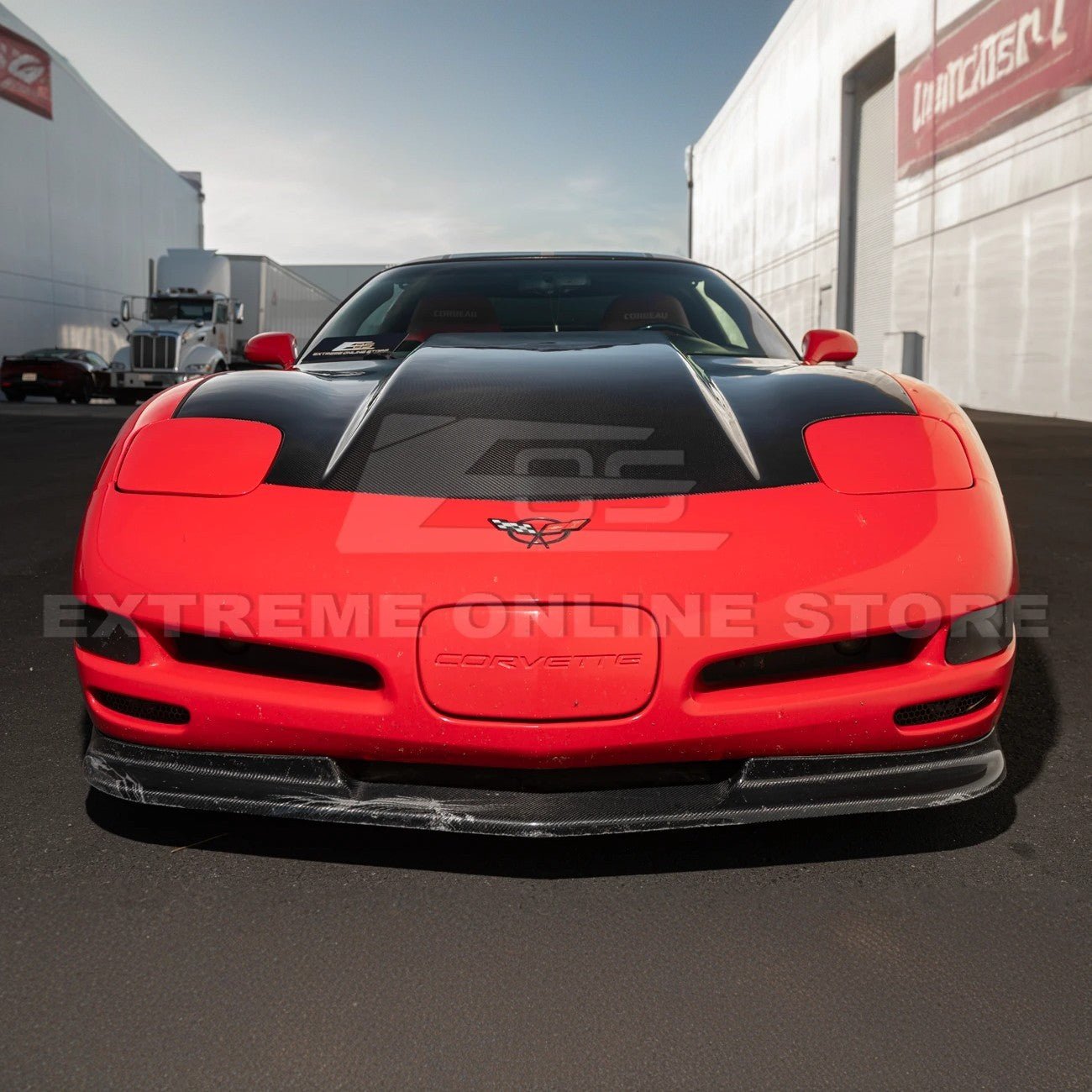 Chevrolet Corvette C5 EOS Performance Style Carbon Fiber Front Cow Vented Hood Cover 1997-2004