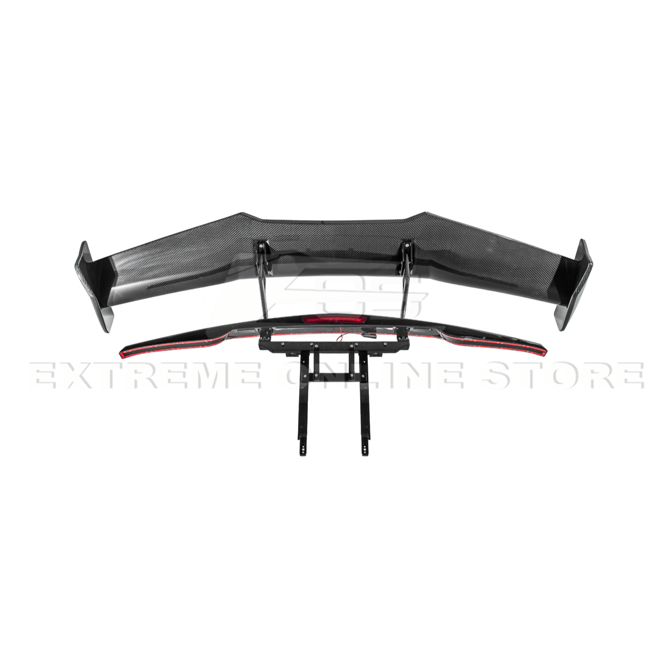 Chevrolet Corvette C7 ZR1 ZTK Style Carbon Fiber Extended High Wing Spoiler Kit 2014-2019