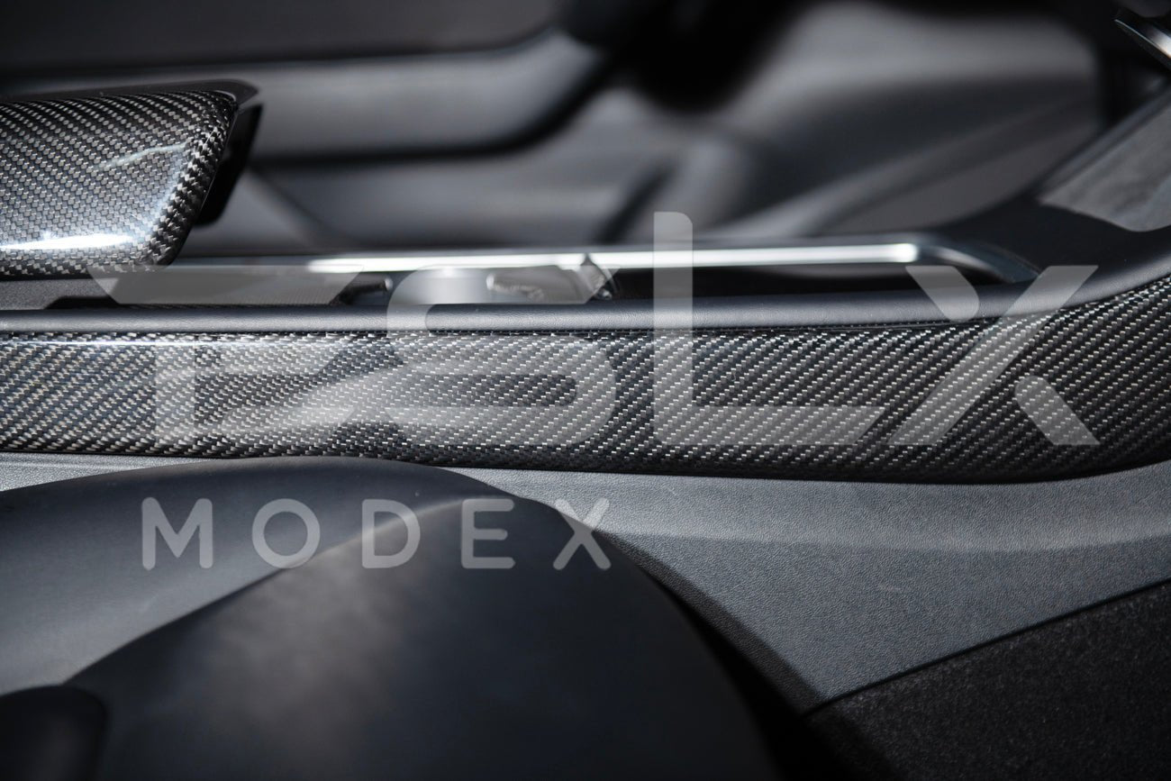 Tesla Model 3 Model Y Carbon Fiber Interior Center Console Shift Side Covers 2020-2025