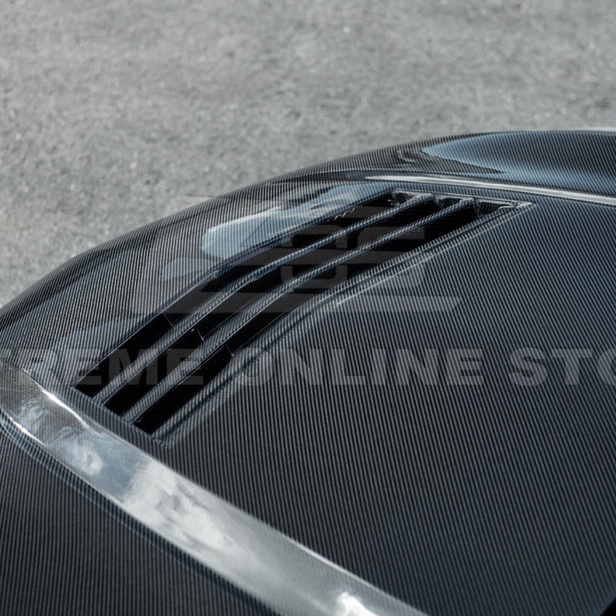 Cadillac CT5 / CT5-V Carbon Fiber Front Bumper Hood Vented Cover Blackwing Style 2020-Up