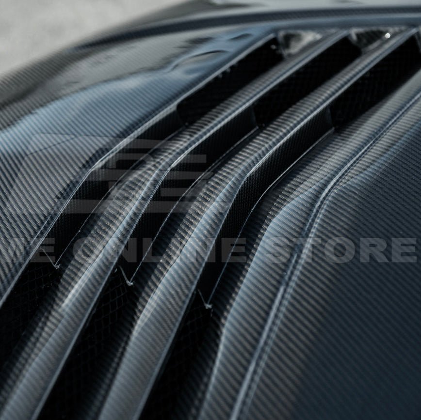 Cadillac CT5 / CT5-V Carbon Fiber Front Bumper Hood Vented Cover Blackwing Style 2020-Up