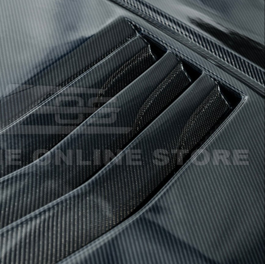 Cadillac CT5 / CT5-V Carbon Fiber Front Bumper Hood Vented Cover Blackwing Style 2020-Up