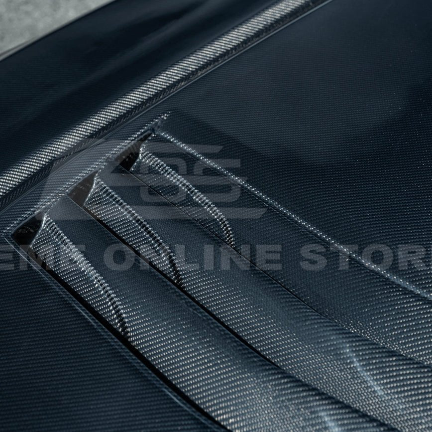 Cadillac CT5 / CT5-V Carbon Fiber Front Bumper Hood Vented Cover Blackwing Style 2020-Up