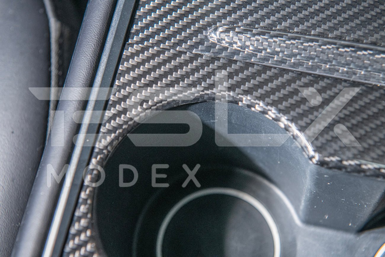 Tesla Model 3 Model Y Carbon Fiber Interior Center Console Cover 2020-2024