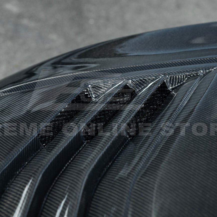 Cadillac CT5 / CT5-V Carbon Fiber Front Bumper Hood Vented Cover Blackwing Style 2020-Up