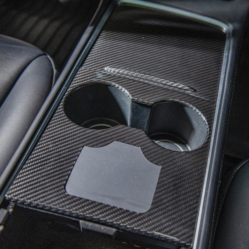 Tesla Model 3 Model Y Carbon Fiber Interior Center Console Cover 2020-2024