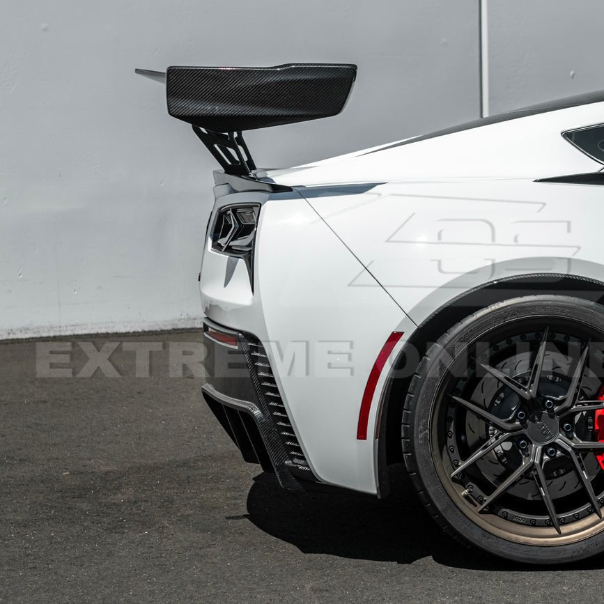 Chevrolet Corvette C7 ZR1 ZTK Style Carbon Fiber Extended High Wing Spoiler Kit 2014-2019
