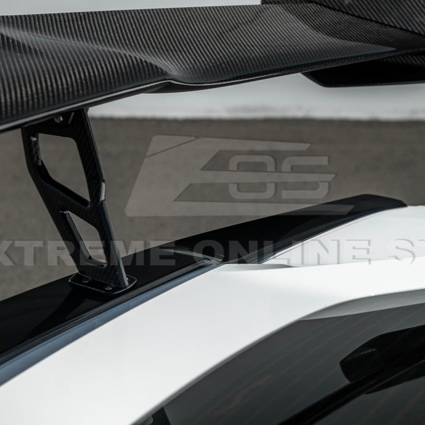Chevrolet Corvette C7 ZR1 ZTK Style Carbon Fiber Extended High Wing Spoiler Kit 2014-2019