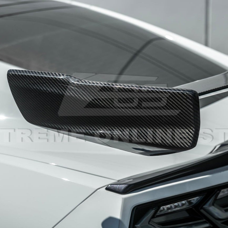 Chevrolet Corvette C7 ZR1 ZTK Style Carbon Fiber Extended High Wing Spoiler Kit 2014-2019