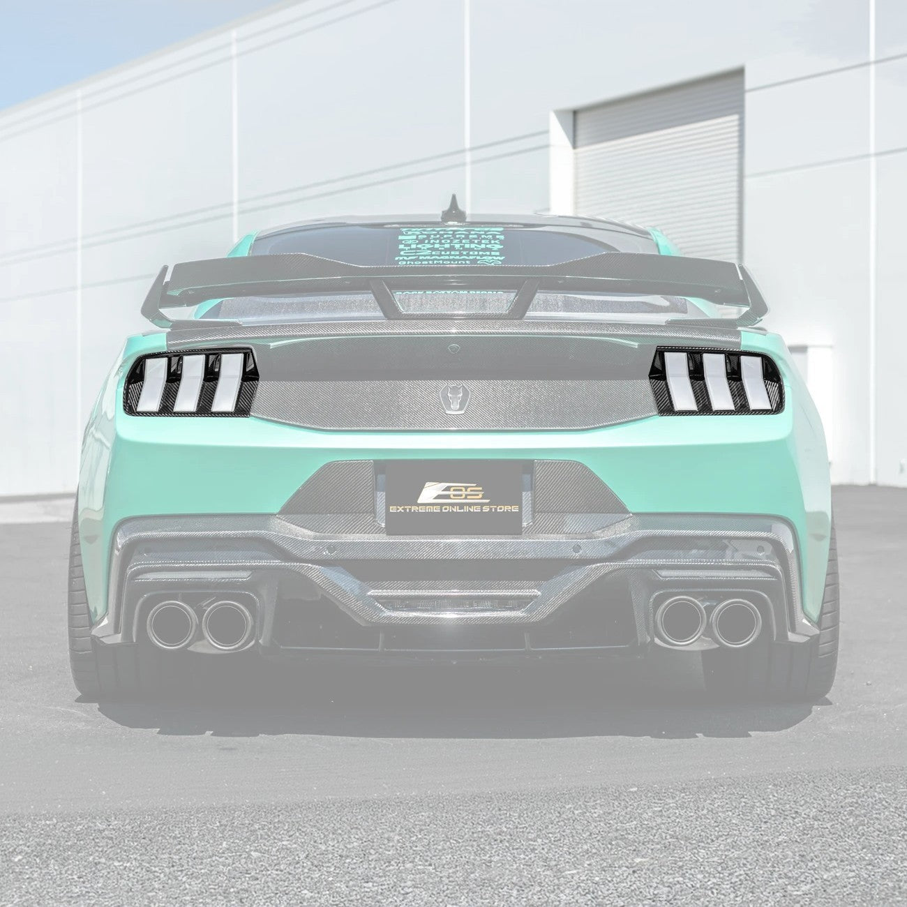 Ford Mustang S650 Factory Style Dry Carbon Fiber Tail Light Cover 2024-Up