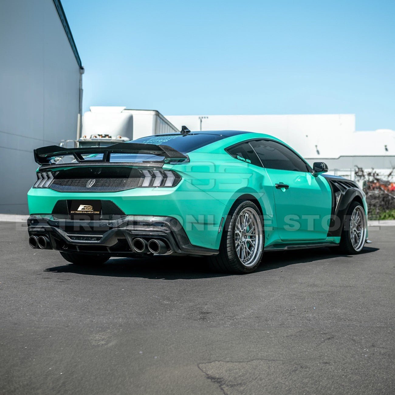 Ford Mustang S650 Factory Style Dry Carbon Fiber Tail Light Cover 2024-Up