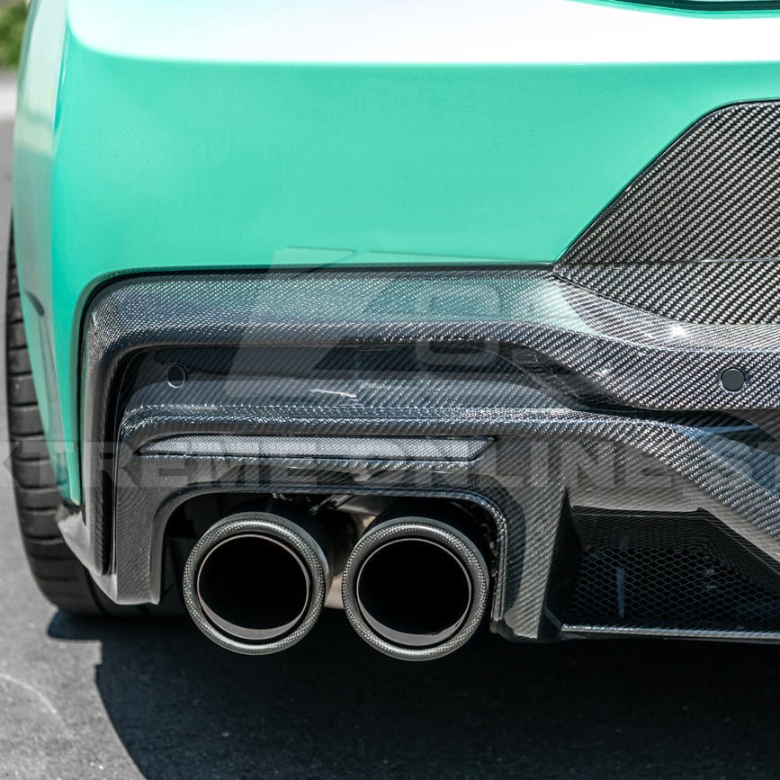 Ford Mustang S650 Dark Horse Style Dry Carbon Fiber Rear Bumper Diffuser 2024-Up