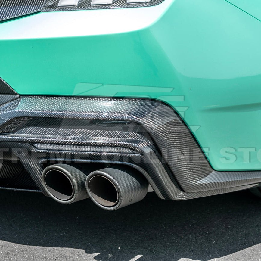 Ford Mustang S650 Dark Horse Style Dry Carbon Fiber Rear Bumper Diffuser 2024-Up