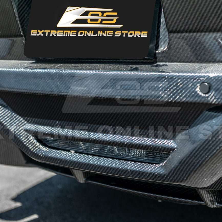 Ford Mustang S650 Dark Horse Style Dry Carbon Fiber Rear Bumper Diffuser 2024-Up