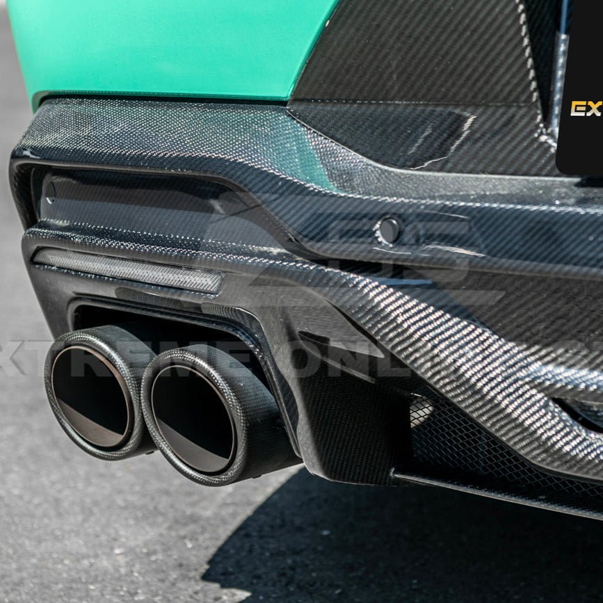 Ford Mustang S650 Dark Horse Style Dry Carbon Fiber Rear Bumper Diffuser 2024-Up