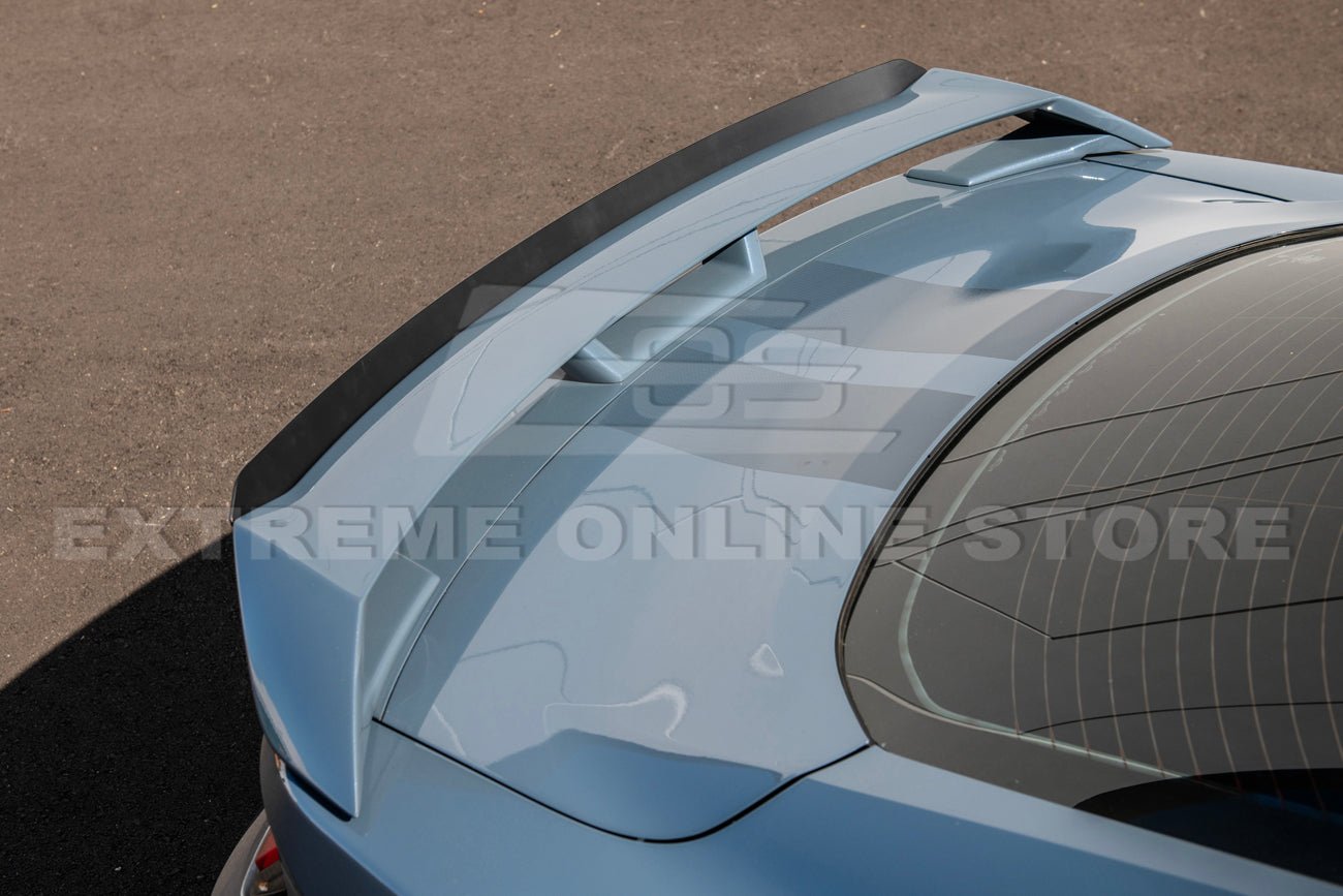 Ford Mustang S650 GT Performance Style Rear Gurney Flap Spoiler Matte Black Carbon Finish 2024-Up