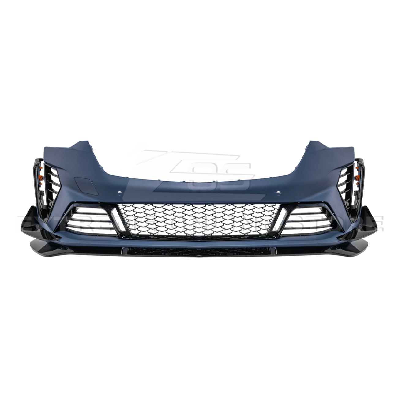Cadillac CT4 CT4-V Blackwing Style Primed Black Front Bumper Conversion Kit 2020-Up