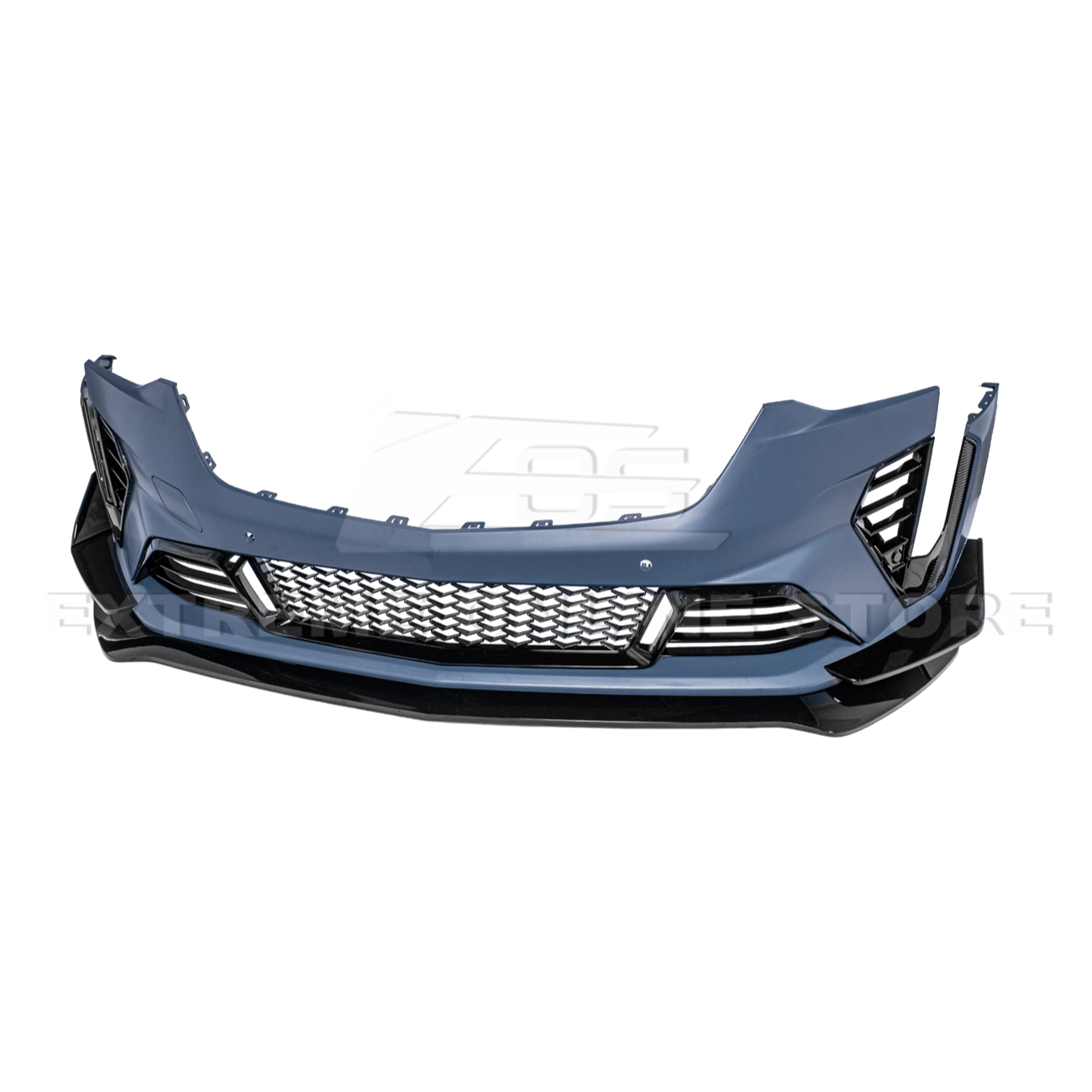 Cadillac CT4 CT4-V Blackwing Style Primed Black Front Bumper Conversion Kit 2020-Up