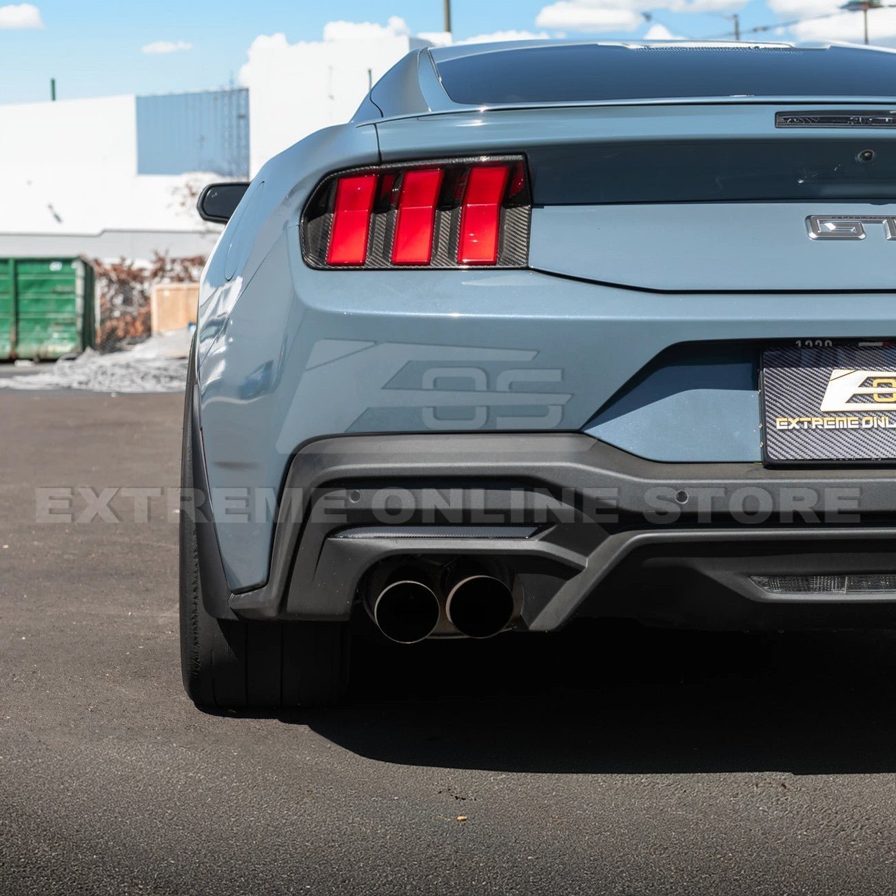 Ford Mustang S650 EOS Dry Carbon Fiber Mud Flap Splash Guard Set 2024-Up