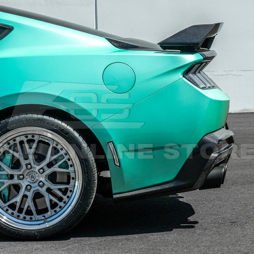 Ford Mustang S650 Dark Horse Style Dry Carbon Fiber Rear Bumper Diffuser 2024-Up