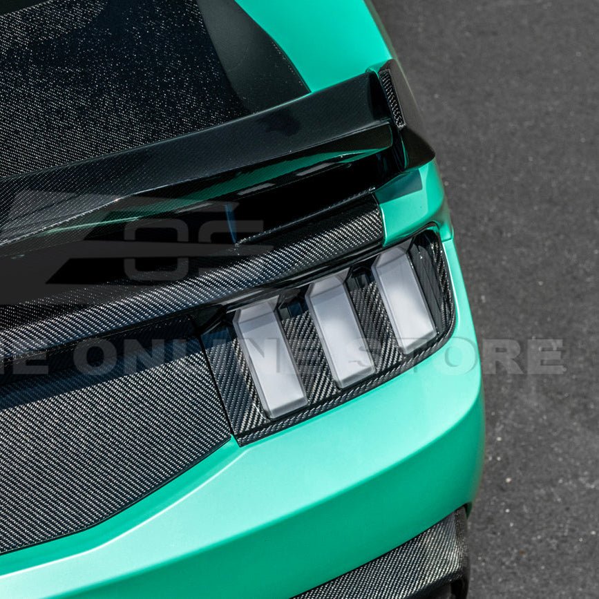 Ford Mustang S650 Factory Style Dry Carbon Fiber Tail Light Cover 2024-Up
