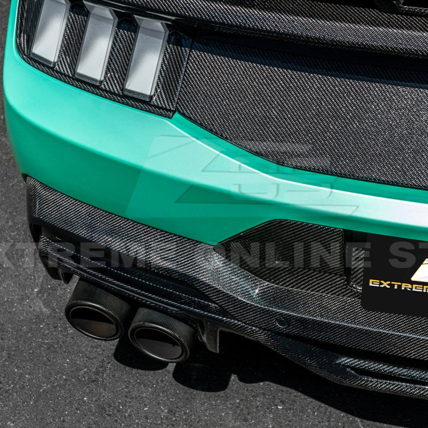 Ford Mustang S650 Dark Horse Style Dry Carbon Fiber Rear Bumper Diffuser 2024-Up