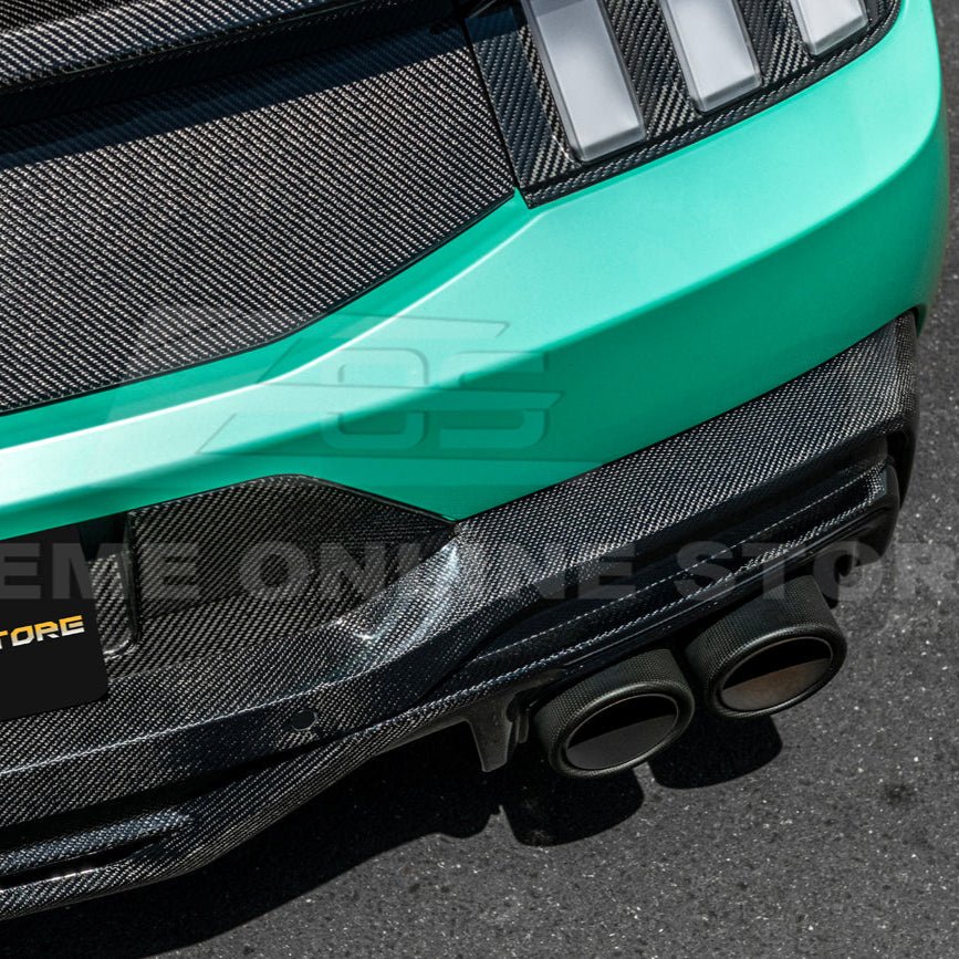 Ford Mustang S650 Dark Horse Style Dry Carbon Fiber Rear Bumper Diffuser 2024-Up