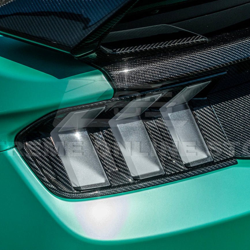 Ford Mustang S650 Factory Style Dry Carbon Fiber Tail Light Cover 2024-Up