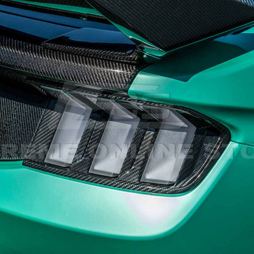 Ford Mustang S650 Factory Style Dry Carbon Fiber Tail Light Cover 2024-Up