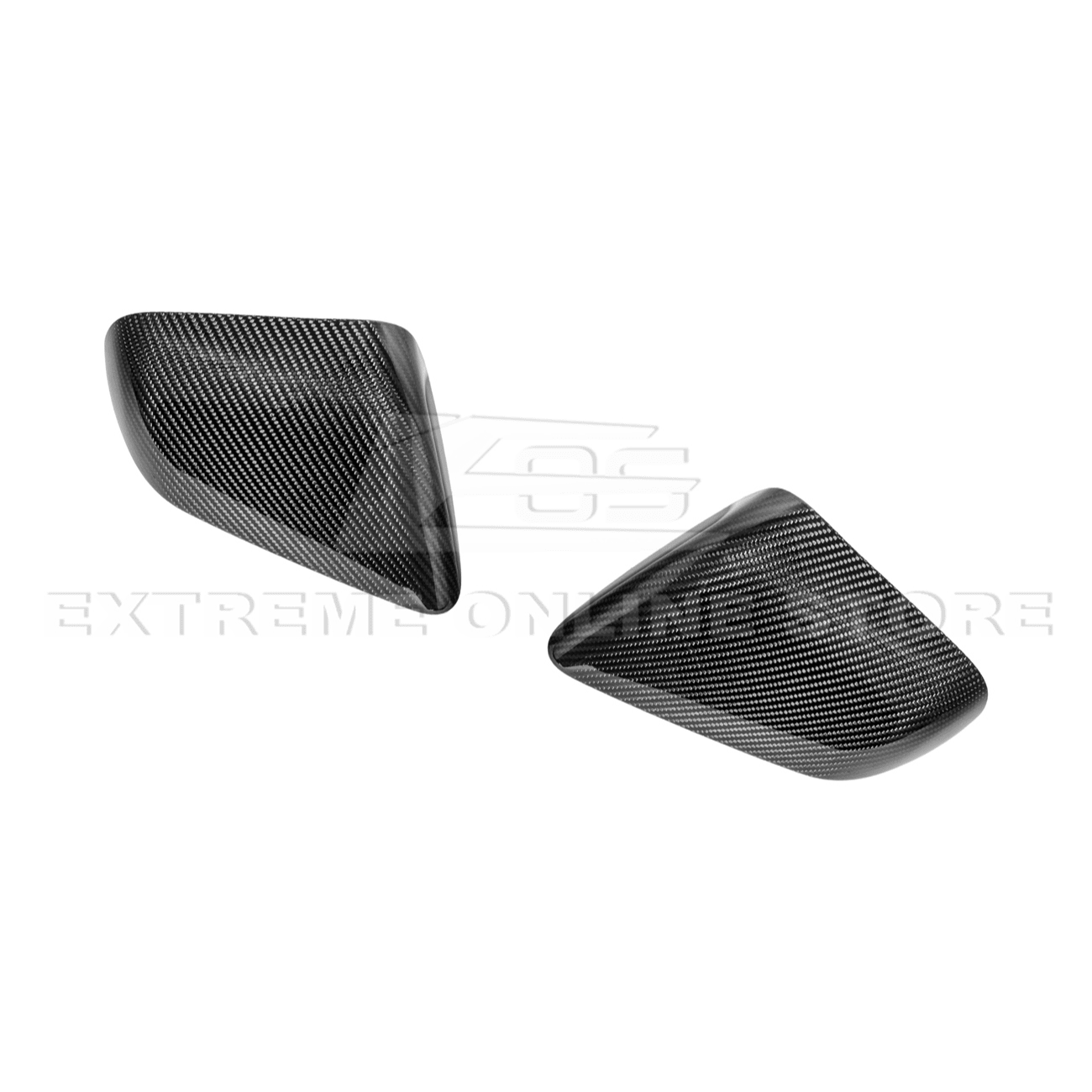 Ford Mustang S550 Factory Style Dry Carbon Fiber Side Mirror Cap Cover Pair 2015-Up