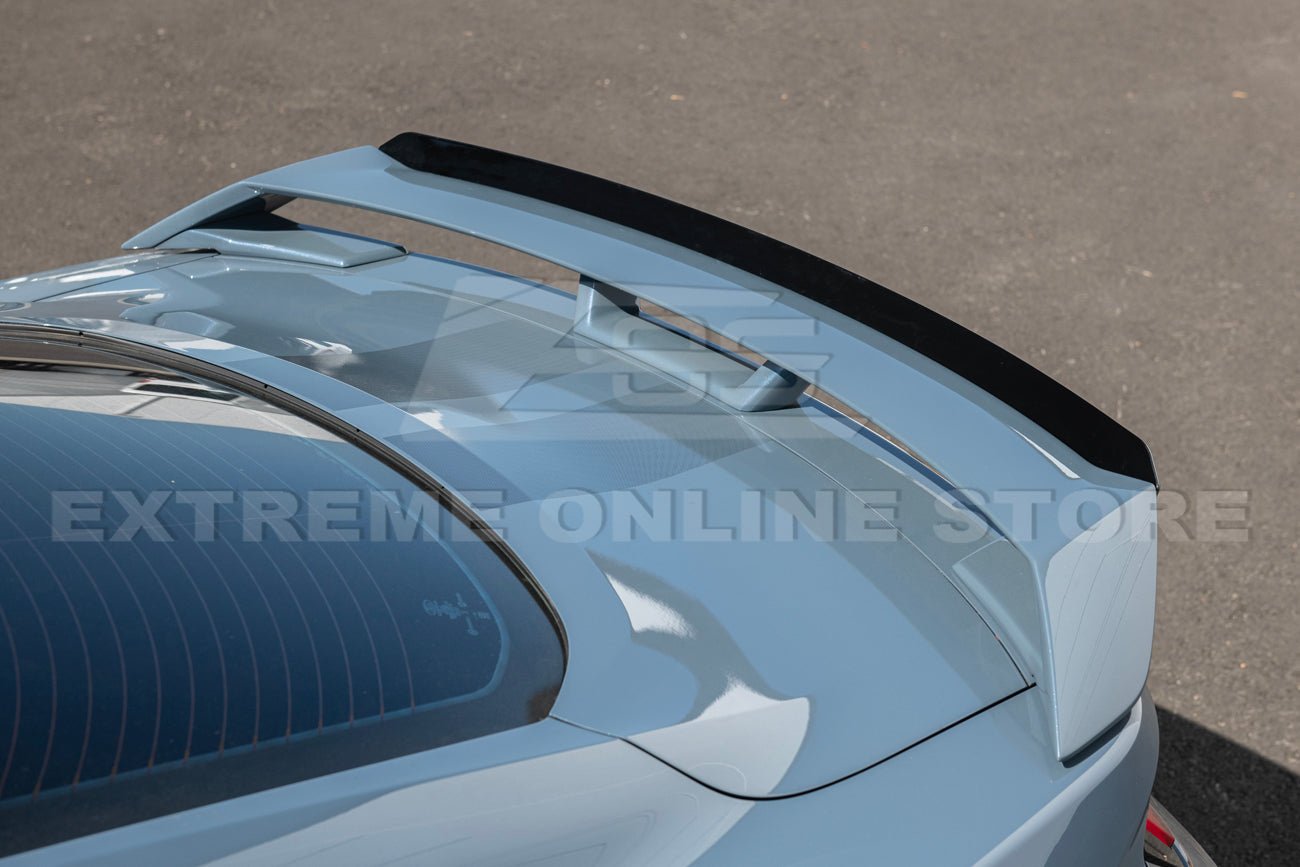 Ford Mustang S650 GT Performance Style Rear Gurney Flap Spoiler Matte Black Carbon Finish 2024-Up