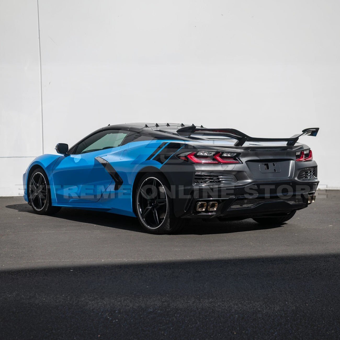 Chevrolet Corvette C8 Stingray Z06 Style Rear Bumper Spoiler Conversion Kit 2020-Up