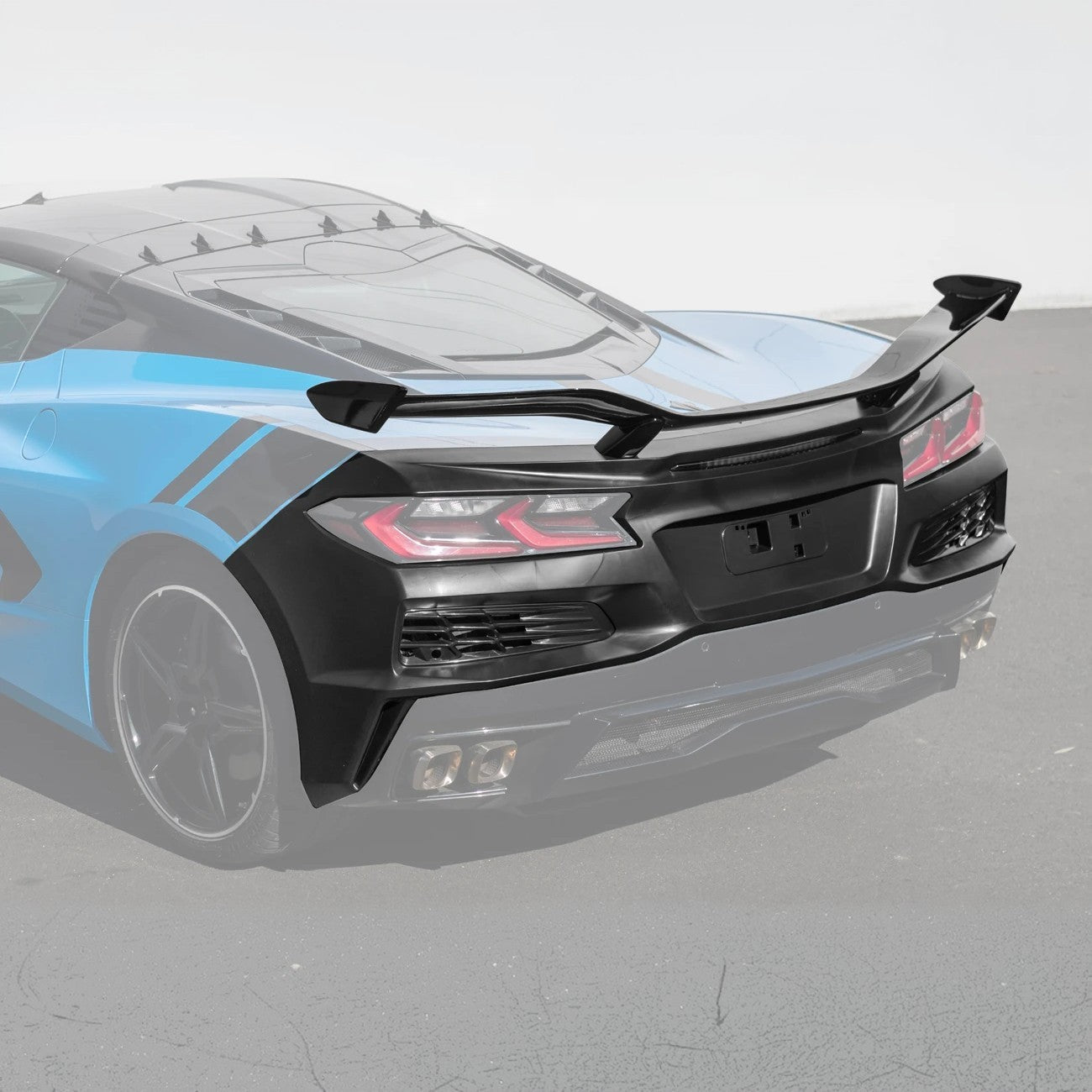 Chevrolet Corvette C8 Stingray Z06 Style Rear Bumper Spoiler Conversion Kit 2020-Up