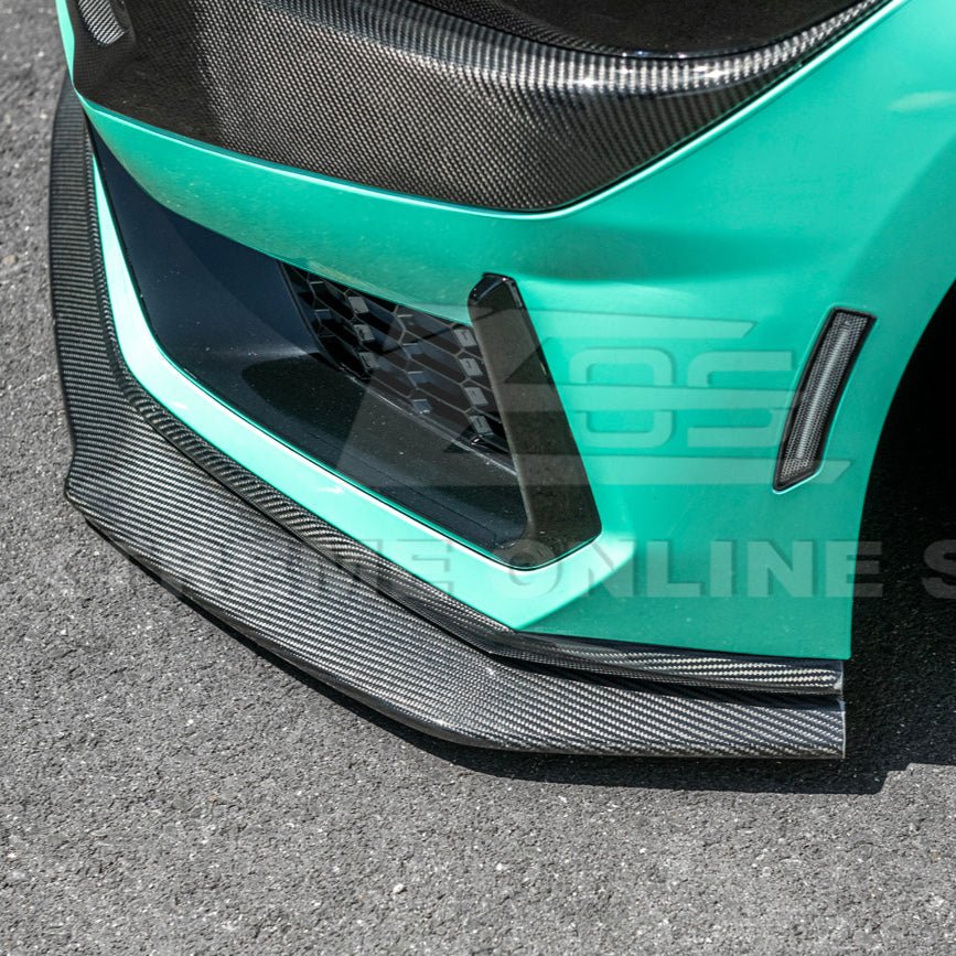 2024+ Ford Mustang Front BumpFord Mustang S650 Dark Horse Factory Style Carbon Fiber Front Bumper Lip Splitter Panel 2024-Uper Lip Splitter Panel