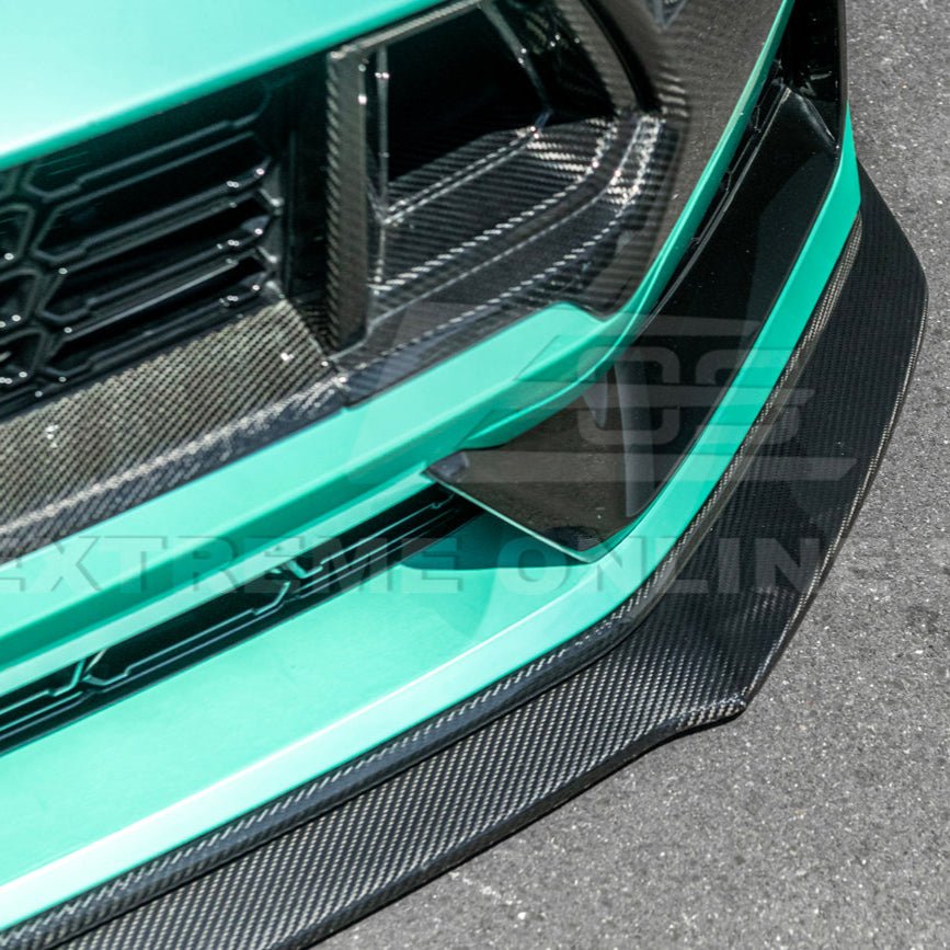 2024+ Ford Mustang Front BumpFord Mustang S650 Dark Horse Factory Style Carbon Fiber Front Bumper Lip Splitter Panel 2024-Uper Lip Splitter Panel